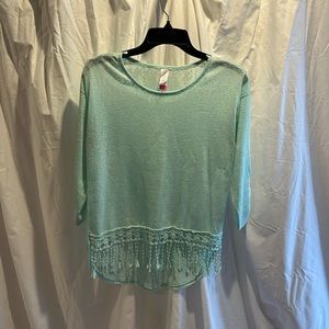 Mint green top